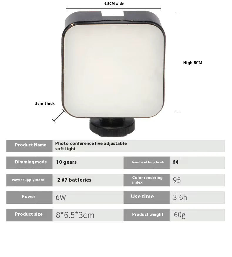 Kit de Filmagem com Luz LED e Microfone para Smartphone — Ideal para Criadores de Conteúdo e Vídeo
