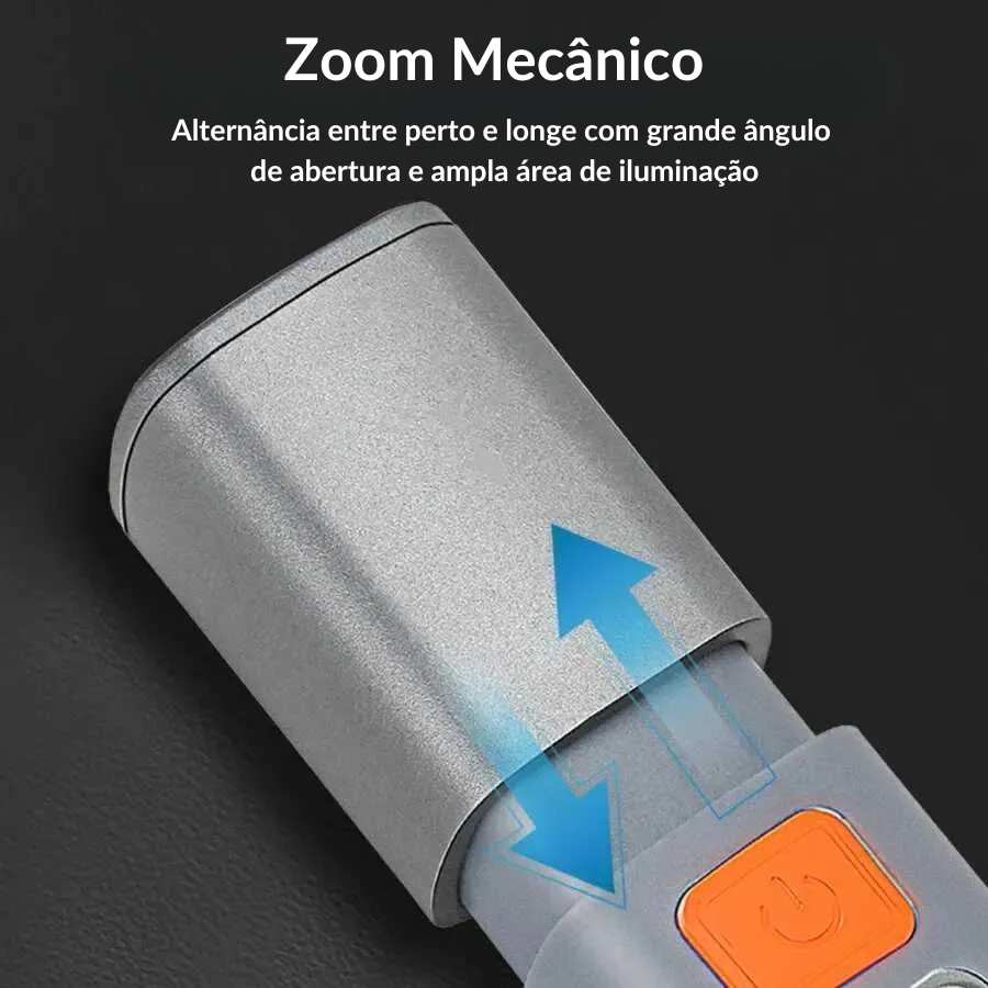 Lanterna de bolso com zoom