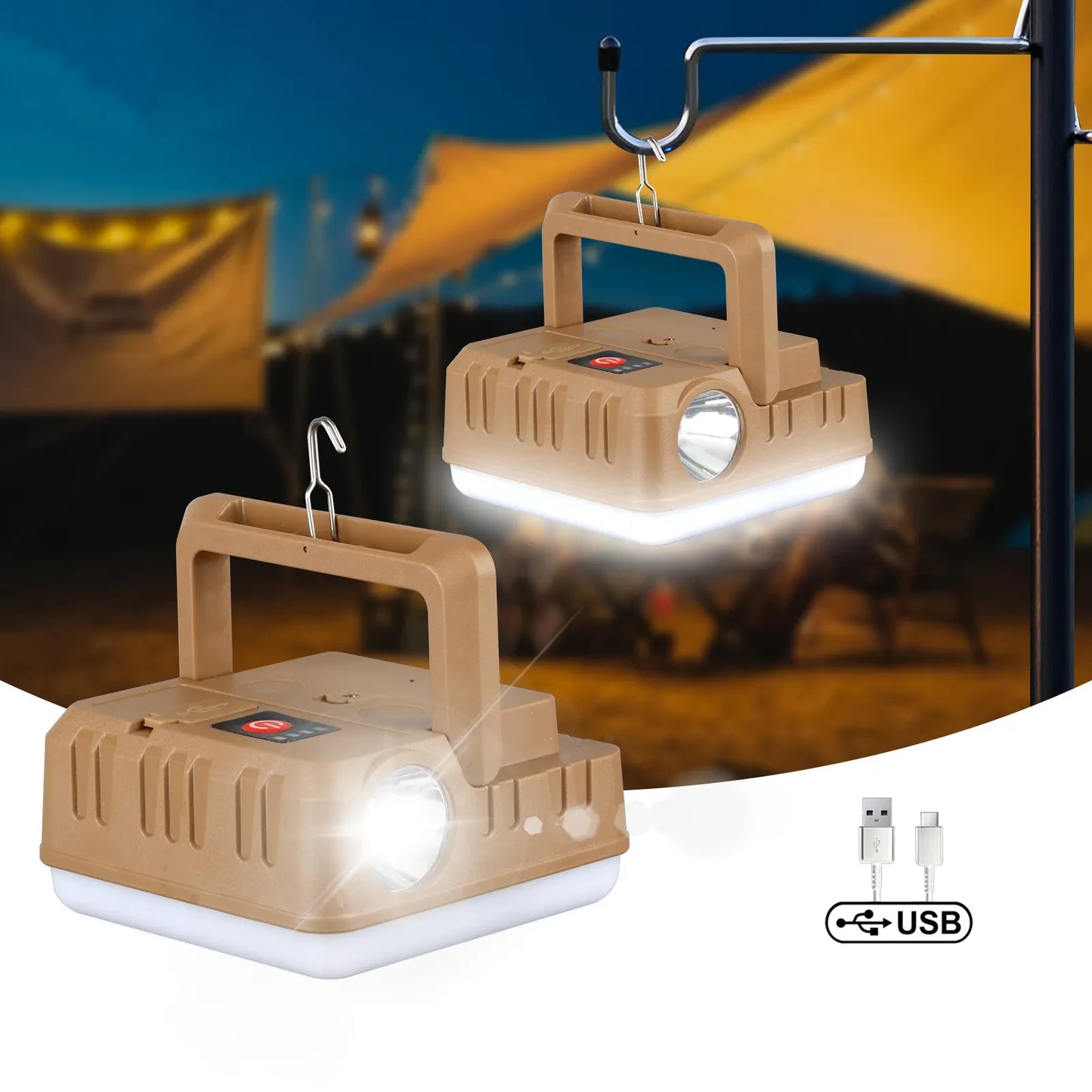 Pack Lanterna/foco + Luz de Emergência V16