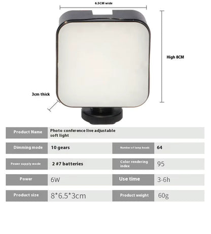 Kit de Filmagem com Luz LED e Microfone para Smartphone — Ideal para Criadores de Conteúdo e Vídeo