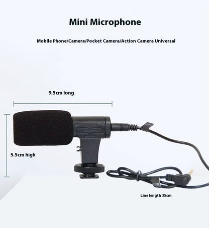 Kit de Filmagem com Luz LED e Microfone para Smartphone — Ideal para Criadores de Conteúdo e Vídeo